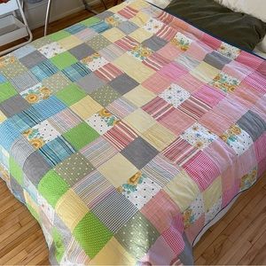 🌼Handmade Sunflower Accent double sided sunflower quilt